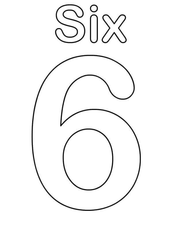  Impresionante Número Seis para colorear, imprimir e dibujar –ColoringOnly.Com