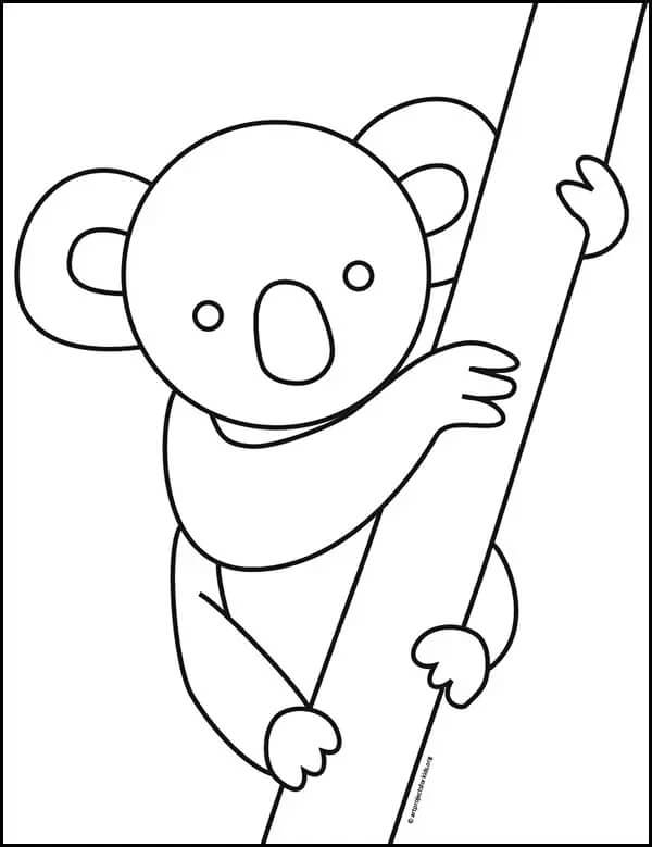 Koala Imprimible para colorear imprimir e dibujar ColoringOnlyCom