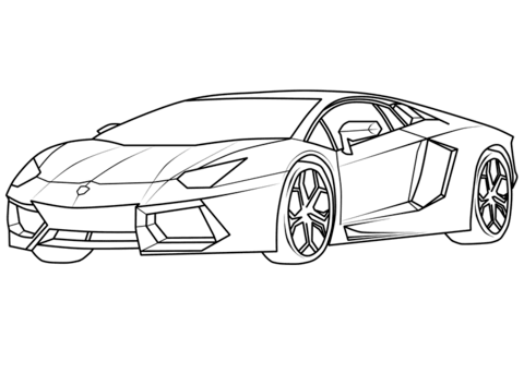  Lamborghini Aventador para colorear, imprimir e dibujar –ColoringOnly.Com