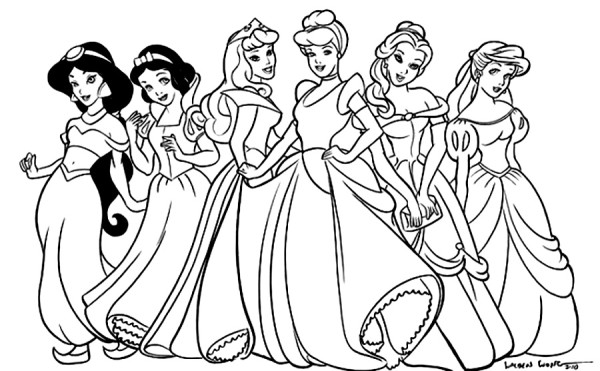 Dibujos de Princesa De Disney para colorear e imprimir– 
