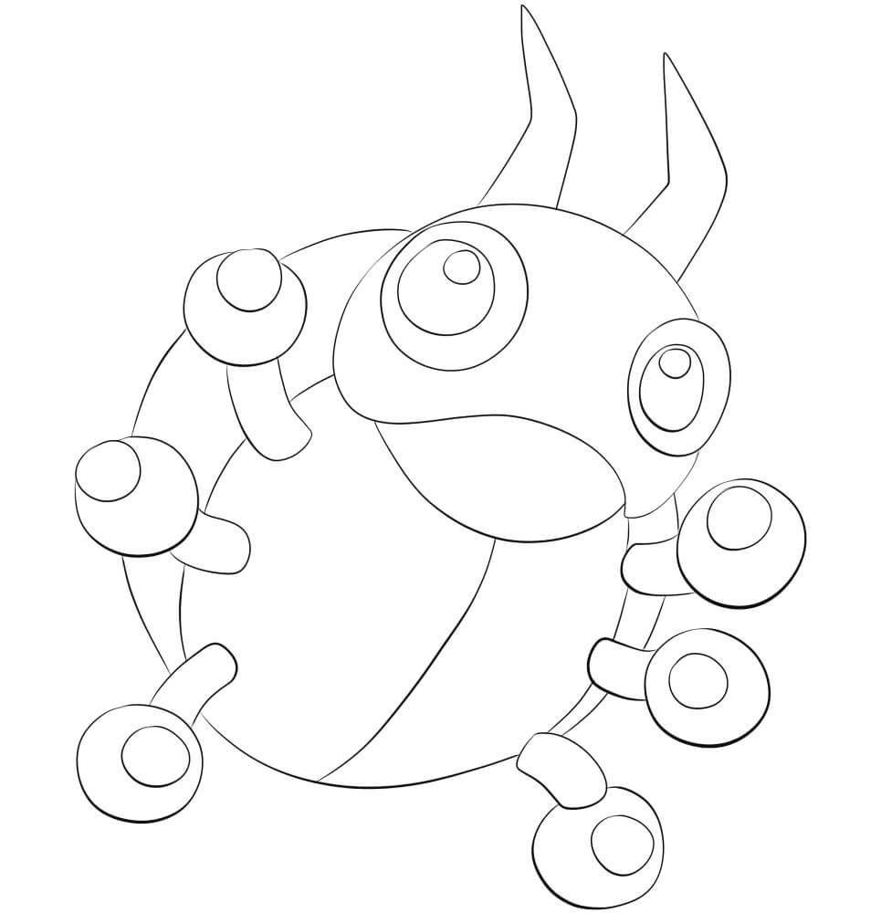 ledyba coloring page easy pokemon