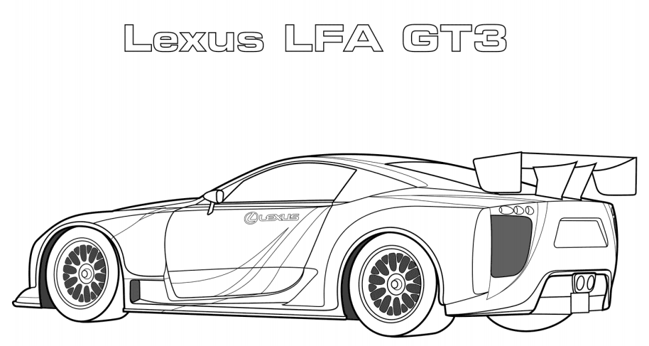 Lexus Lfa Gt Para Colorear Imprimir E Dibujar Coloringonly Com