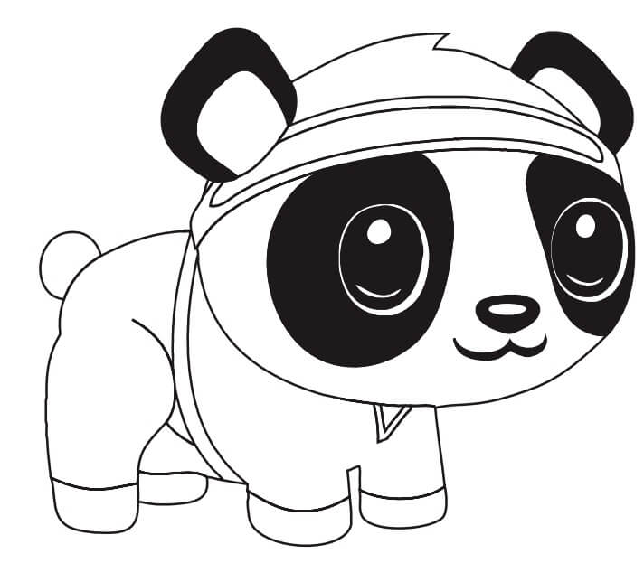 Lindo Panda De Dibujos Animados Para Colorear Imprimir E Dibujar Coloringonlycom 