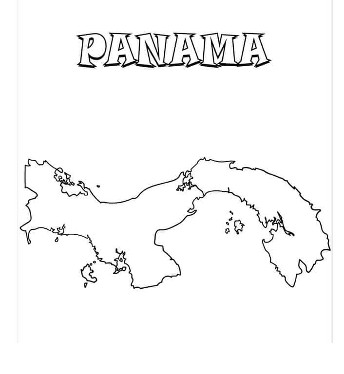 Mapa De Panam Para Colorear Imprimir E Dibujar ColoringOnly Com   Mapa De Panama 