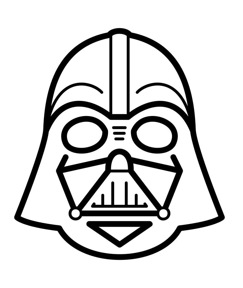 esta Fuera Espejismo Máscara De Darth Vader para colorear, imprimir e dibujar –ColoringOnly.Com