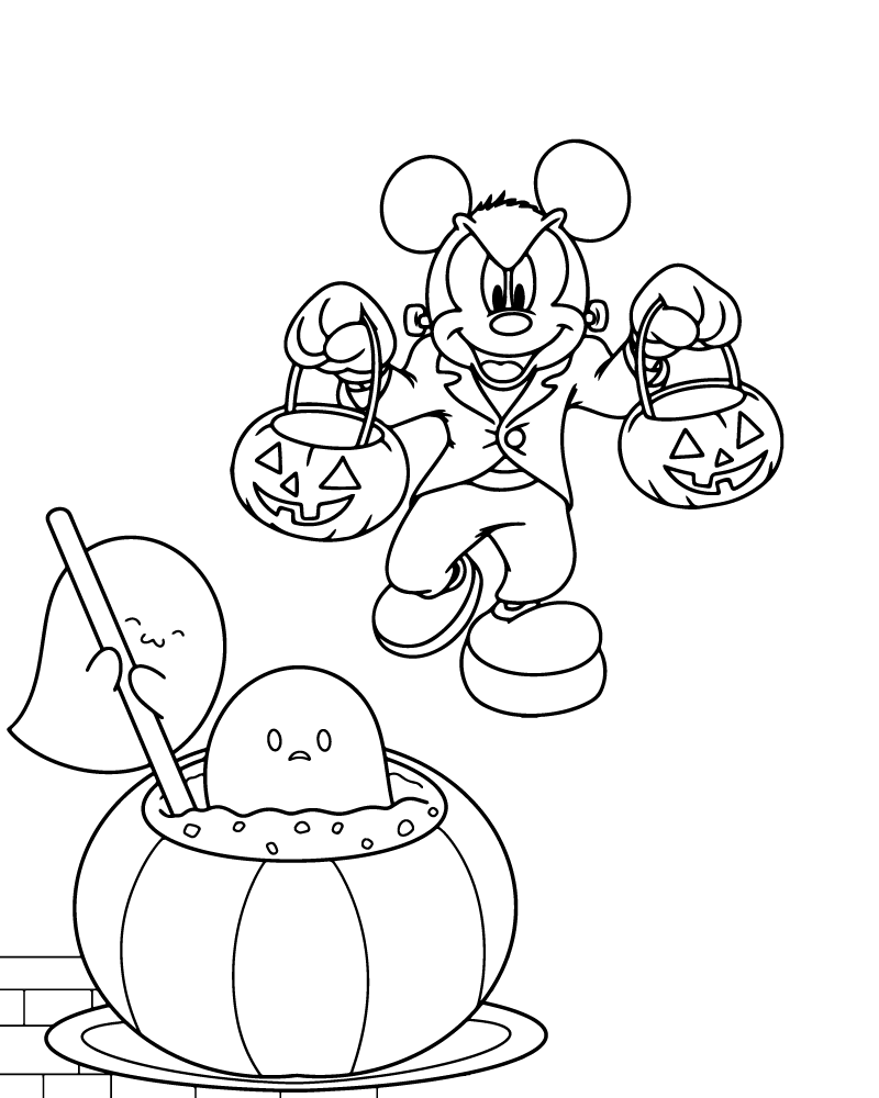 Mickey en Truco o Trato de Halloween