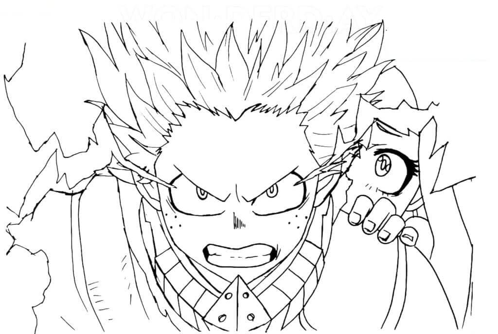 Bakugo Y Deku Enojado Para Colorear Imprimir E Dibujar Coloringonly Com