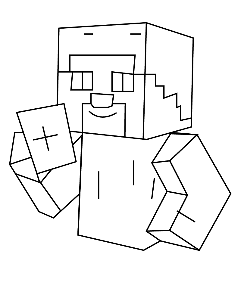 Personaje Feliz de Minecraft