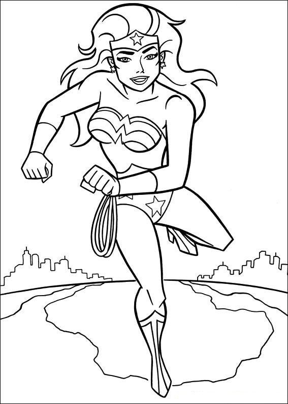 Dibujos de Mujer Maravilla (Wonder Woman) para colorear e imprimir–  