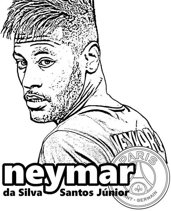 Dibujos de Neymar para colorear e imprimir– 