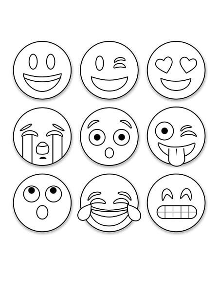  Dibujos de Emoji para colorear e imprimir– ColoringOnly.Com