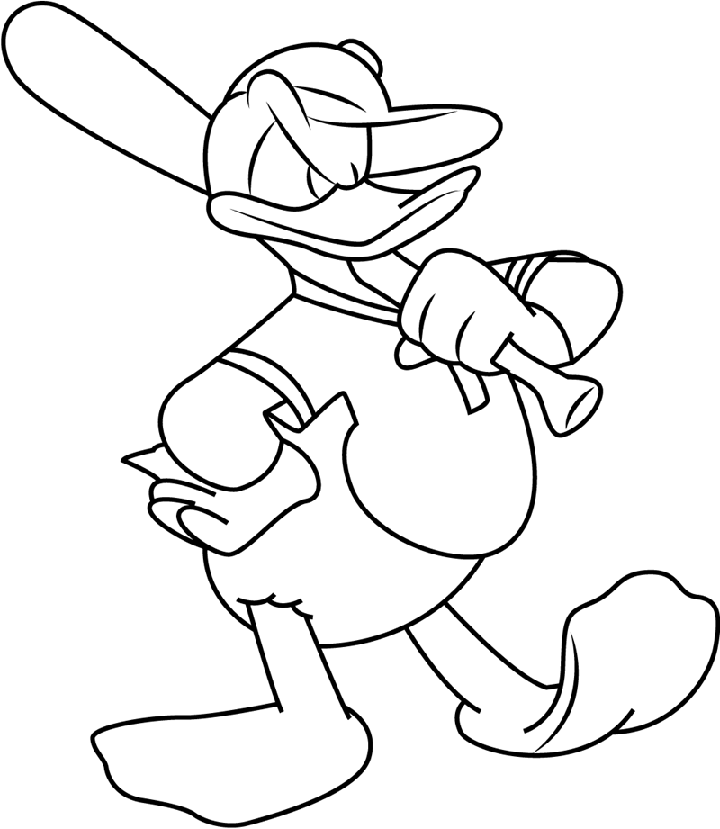 Donald Patinaje Para Colorear Imprimir E Dibujar Coloringonly