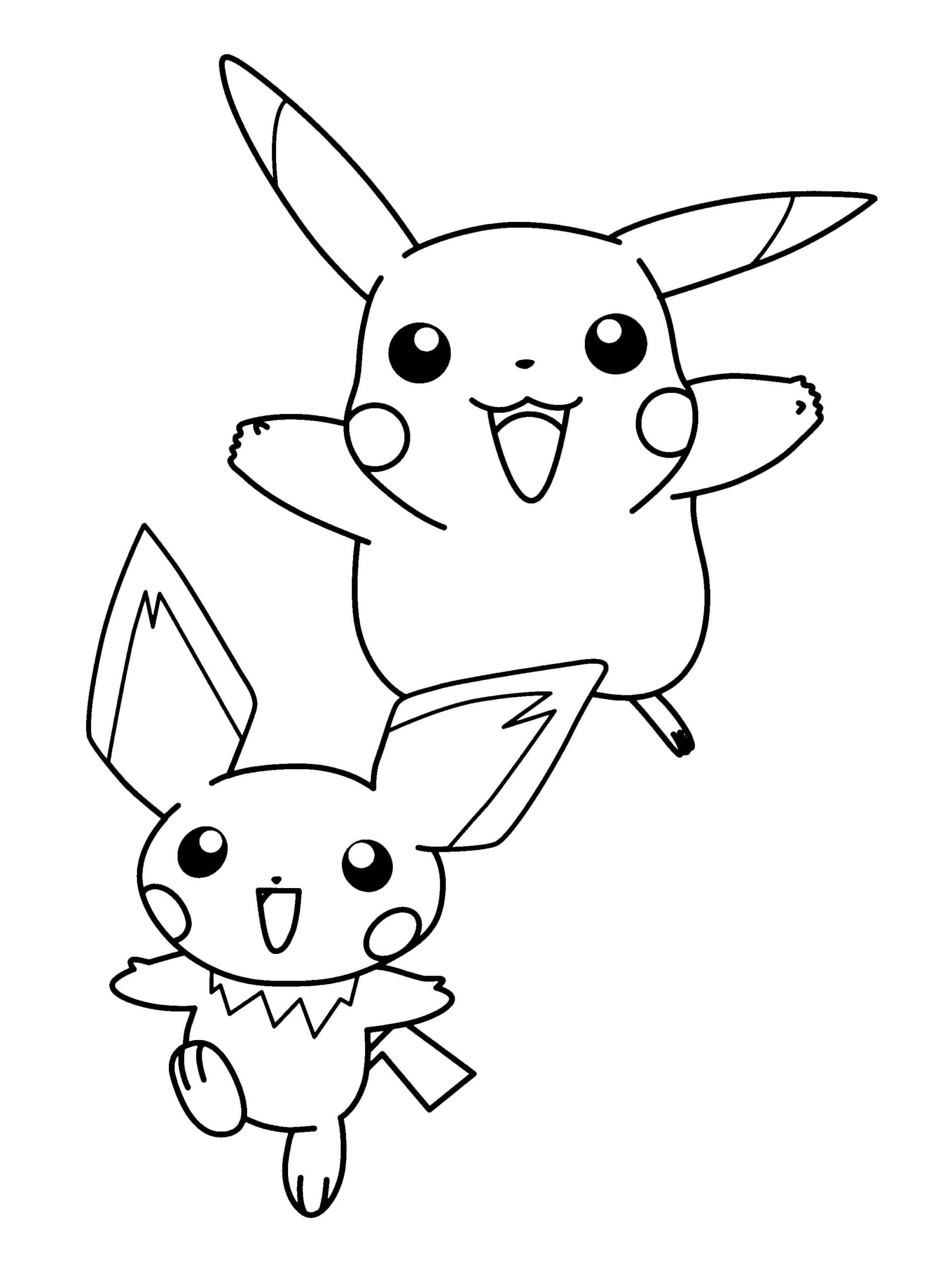 Pikachu Atacar para colorear, imprimir e dibujar –ColoringOnly.Com