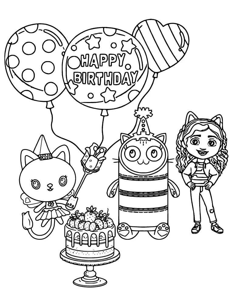 Fiesta De Cumpleaños De Gato Almohada