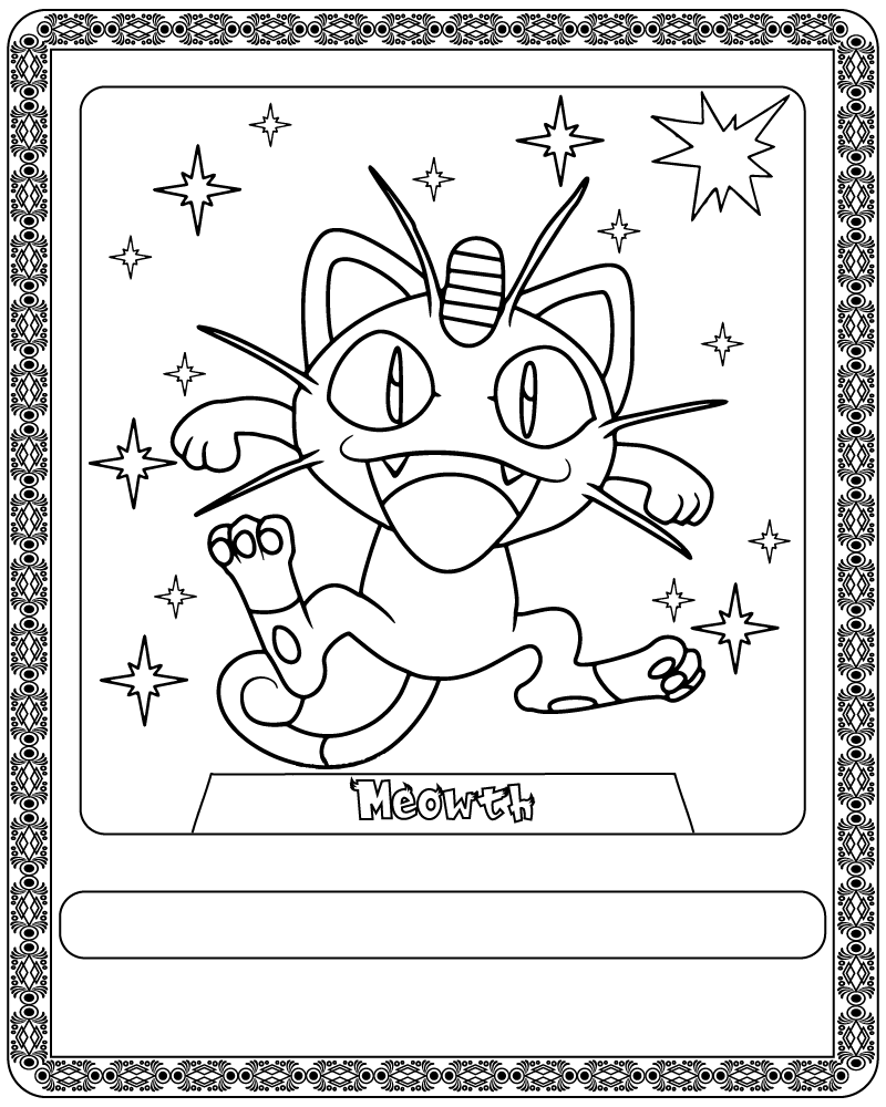 Carta de Pokémon Meowth Sorprendido