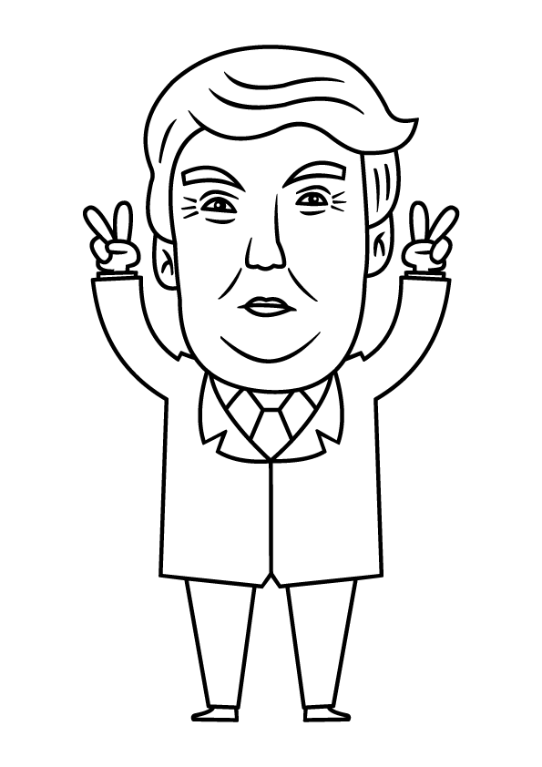 Dibujos de Donald Trump para colorear e imprimir– 