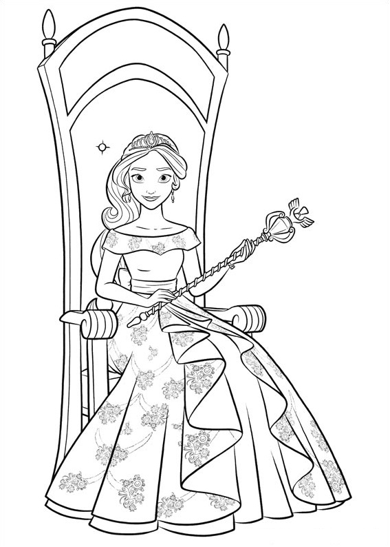  Princesa Elena para colorear, imprimir e dibujar –ColoringOnly.Com