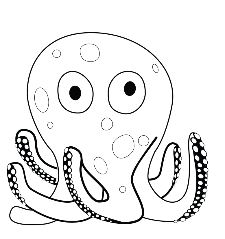 Pulpo Lindo Para Colorear Imprimir E Dibujar ColoringOnly Com