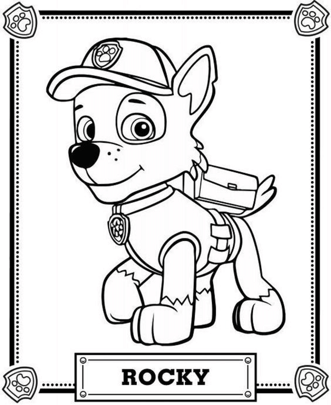 Rocky En La Patrulla Canina Para Colorear Imprimir E Dibujar Rocky En La Patrulla Canina Para Colorear Imprimir E Dibujar