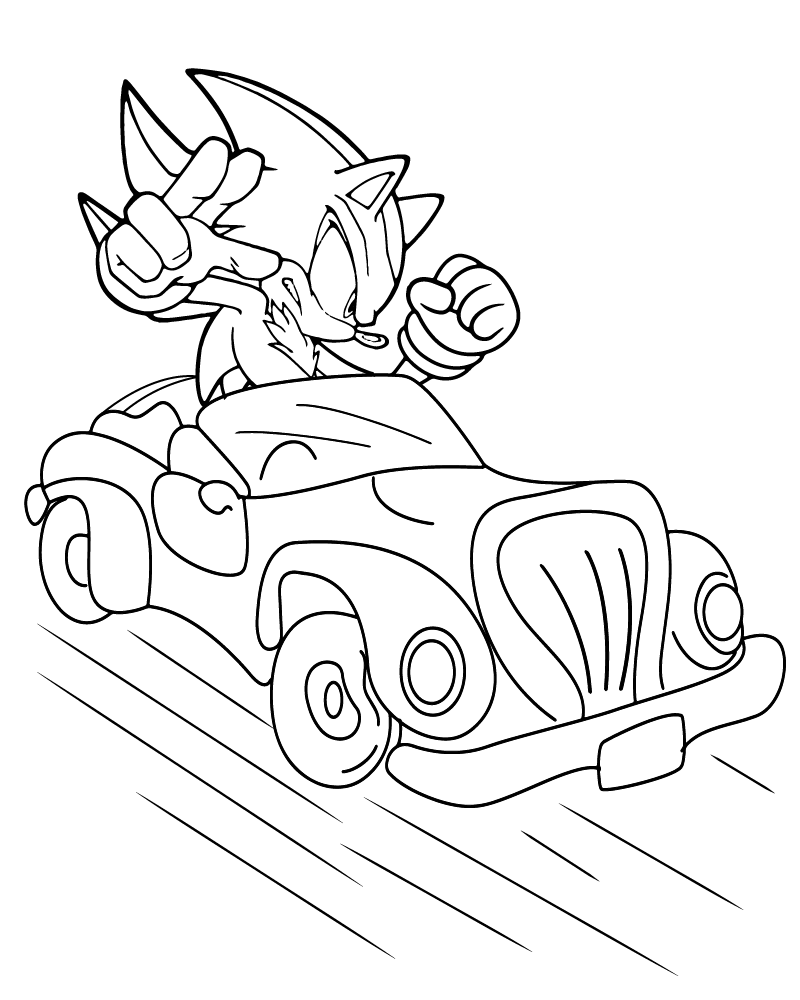 Sonic Sombra en un Auto  r