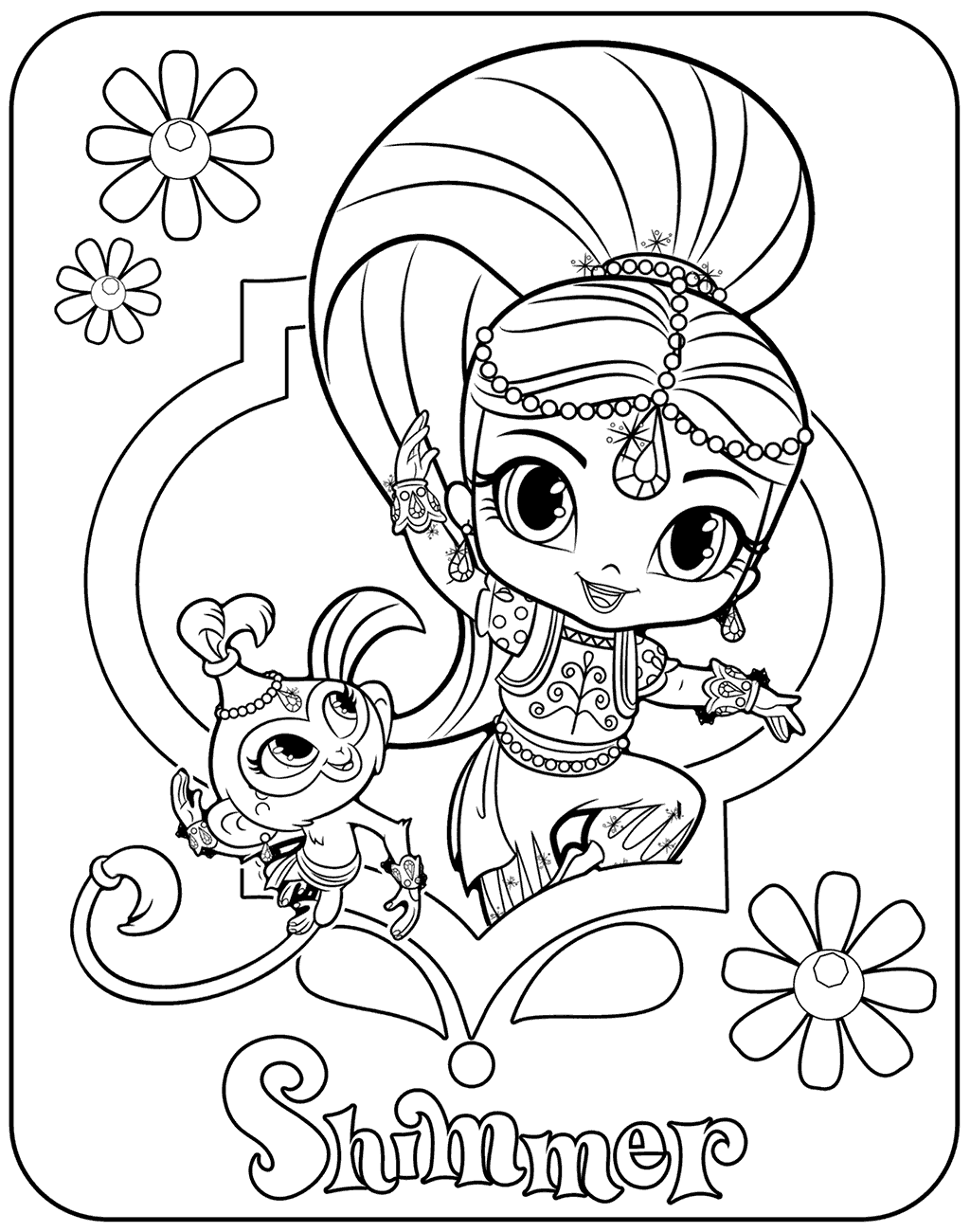 Dibujos de Shimmer Y Shine para colorear e imprimir