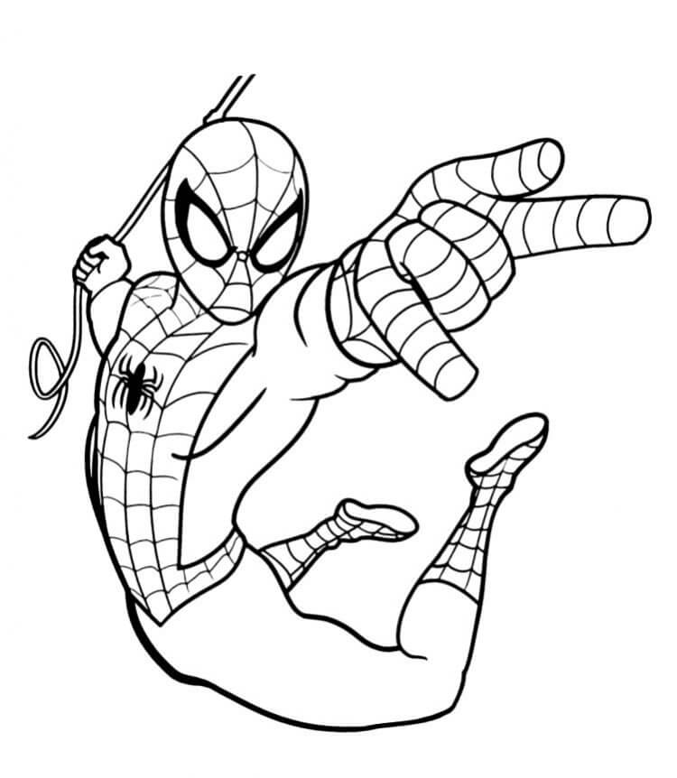 Spiderman Perfecto para colorear, imprimir e dibujar –