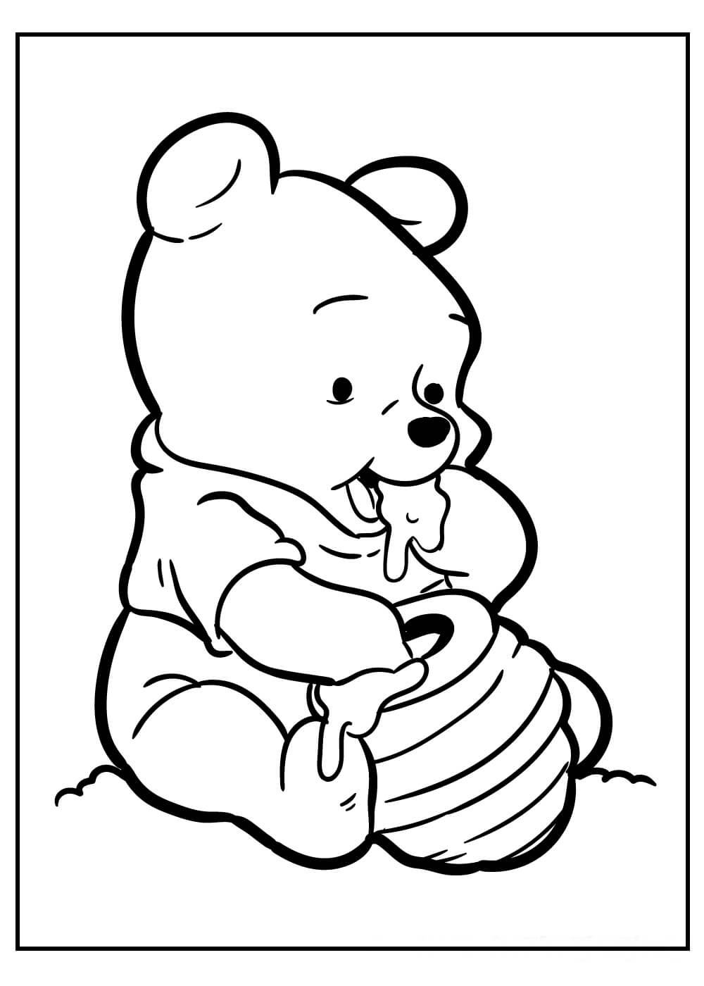 Dibujos de Winnie El Pooh para colorear e imprimir– 