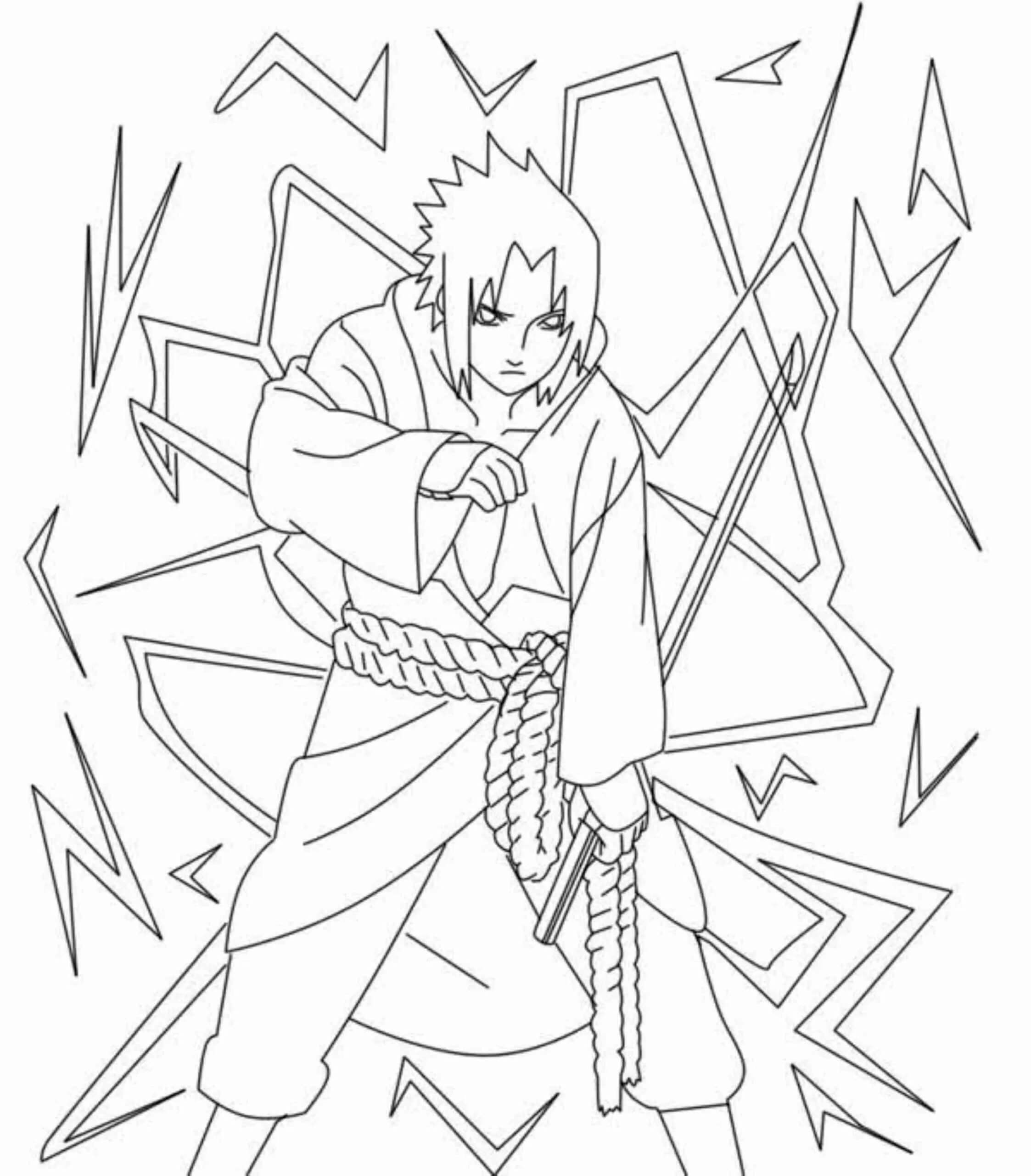Genial Uchiha Sasuke Para Colorear Imprimir E Dibujar Dibujos | Images ...