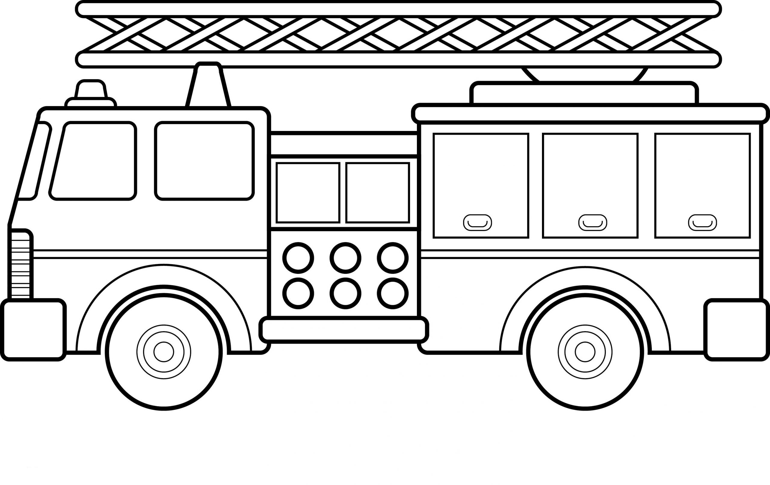 Camión de Bomberos para colorear, imprimir e dibujar –ColoringOnly.Com