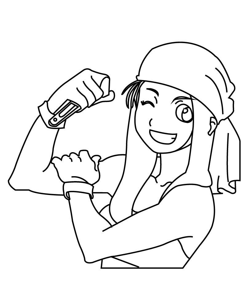 Winry Rockbell de Fullmetal Alchemist Página para Colorear