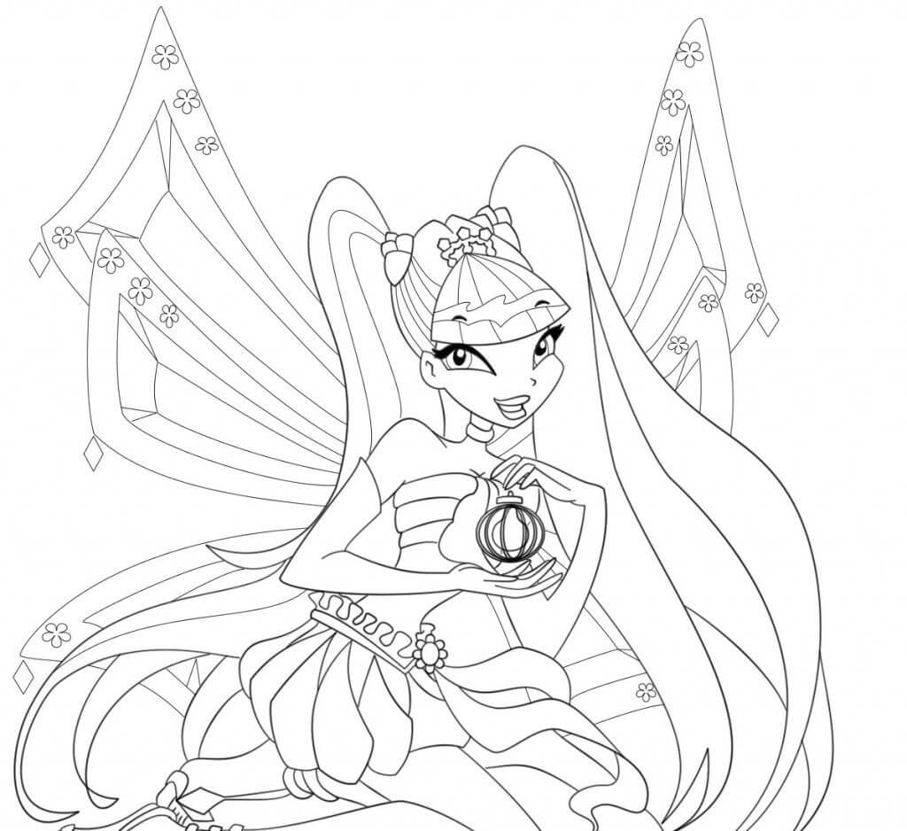 Winx Divertido Para Colorear Imprimir E Dibujar Coloringonly Com