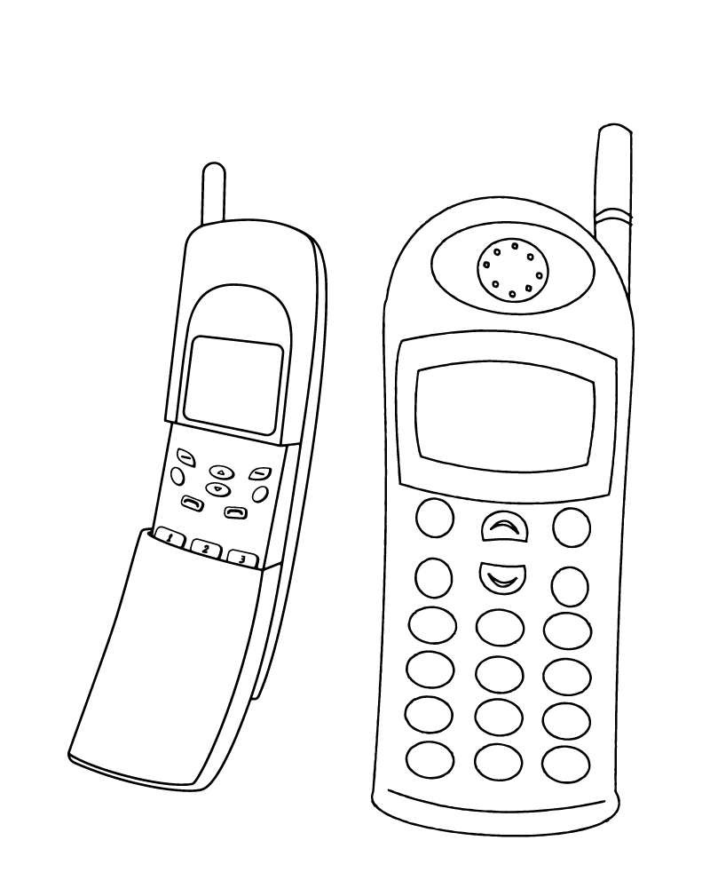 Celular Y2K para colorear, imprimir e dibujar –ColoringOnly.Com