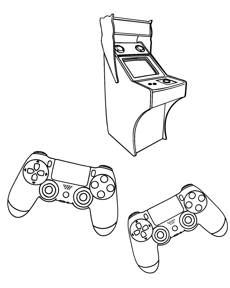 Controles de Juego y Máquina Arcade Y2K