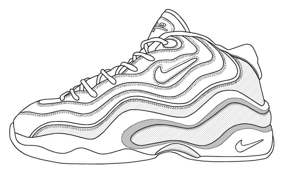 Supervivencia rival cemento Zapatos de Nike para colorear, imprimir e dibujar –ColoringOnly.Com