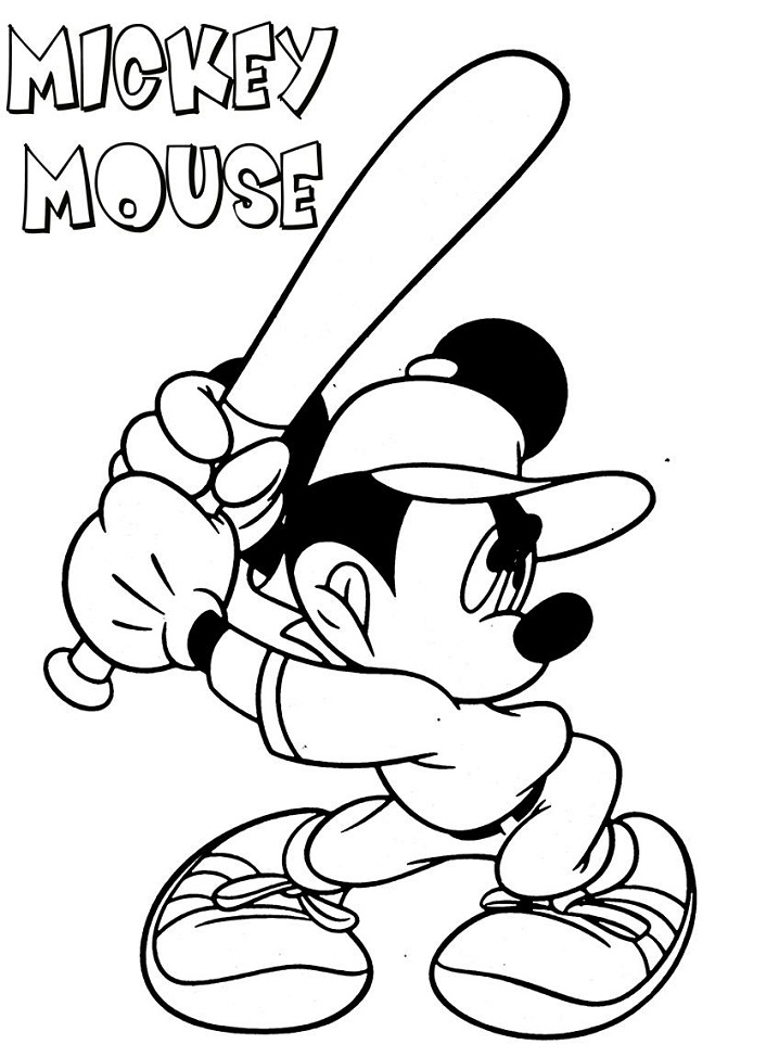 Mickey Joue au Baseball