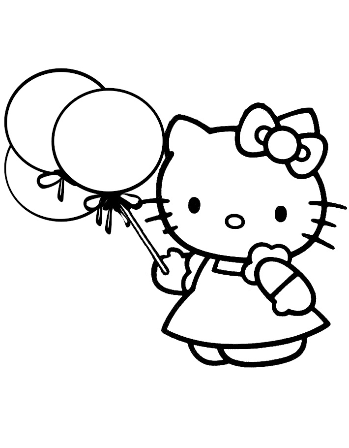 Hello Kitty avec des Ballons