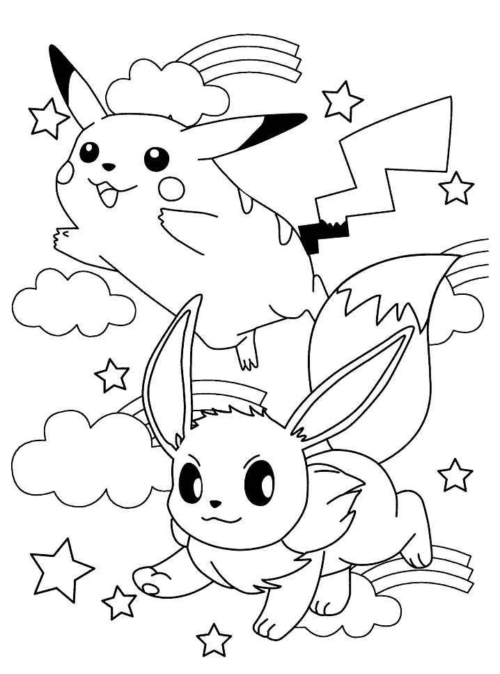 Pikachu et Évoli