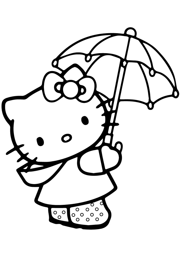 Hello Kitty avec Parapluie