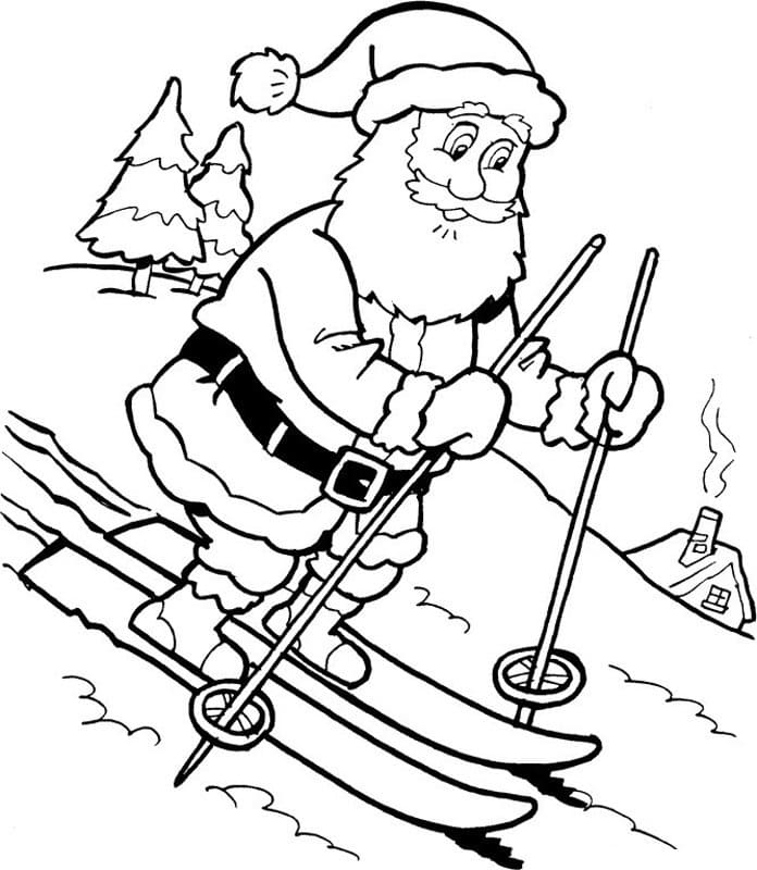 Le Père Noël Skie