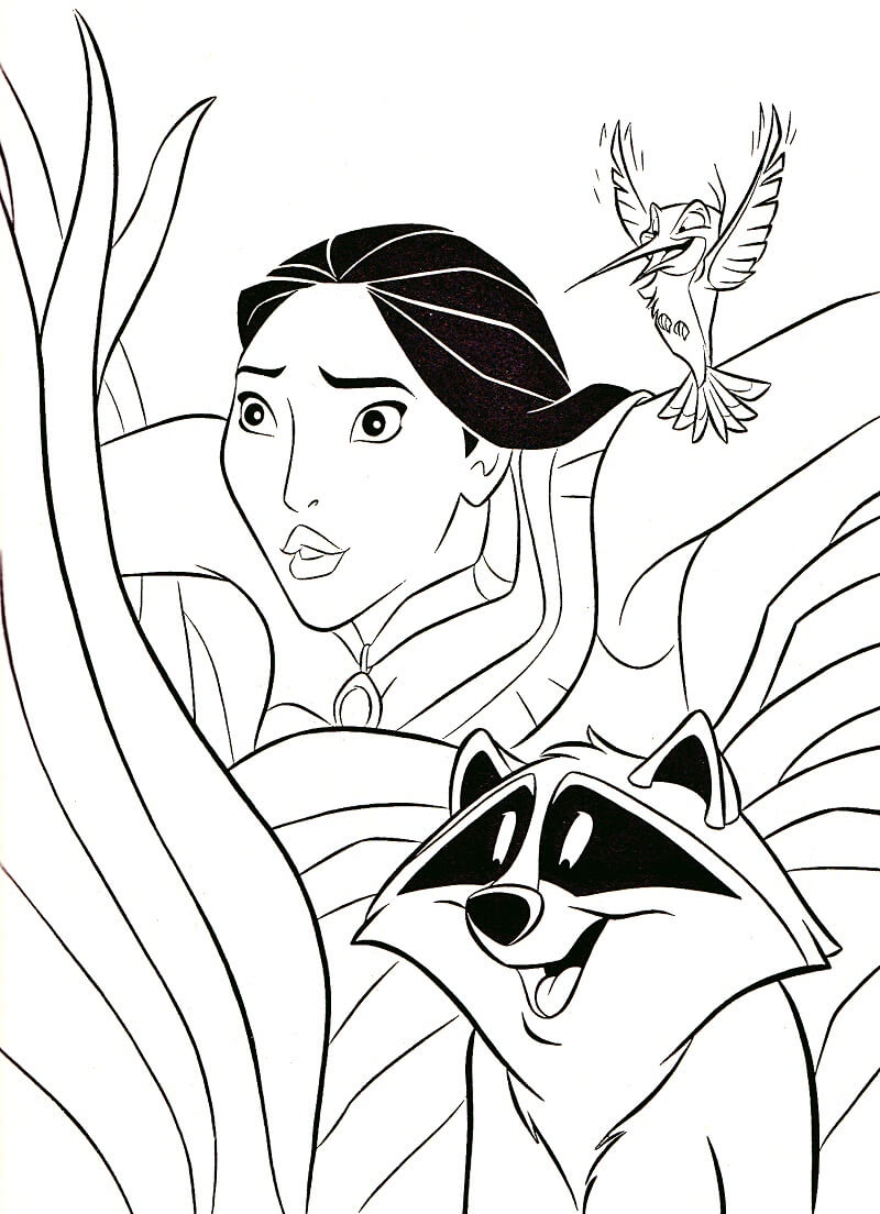 Pocahontas avec Flit et Meeko 1
