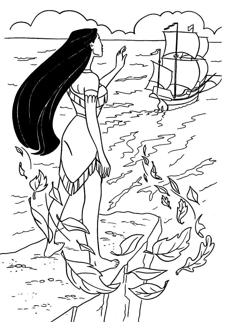 Pocahontas et bateau