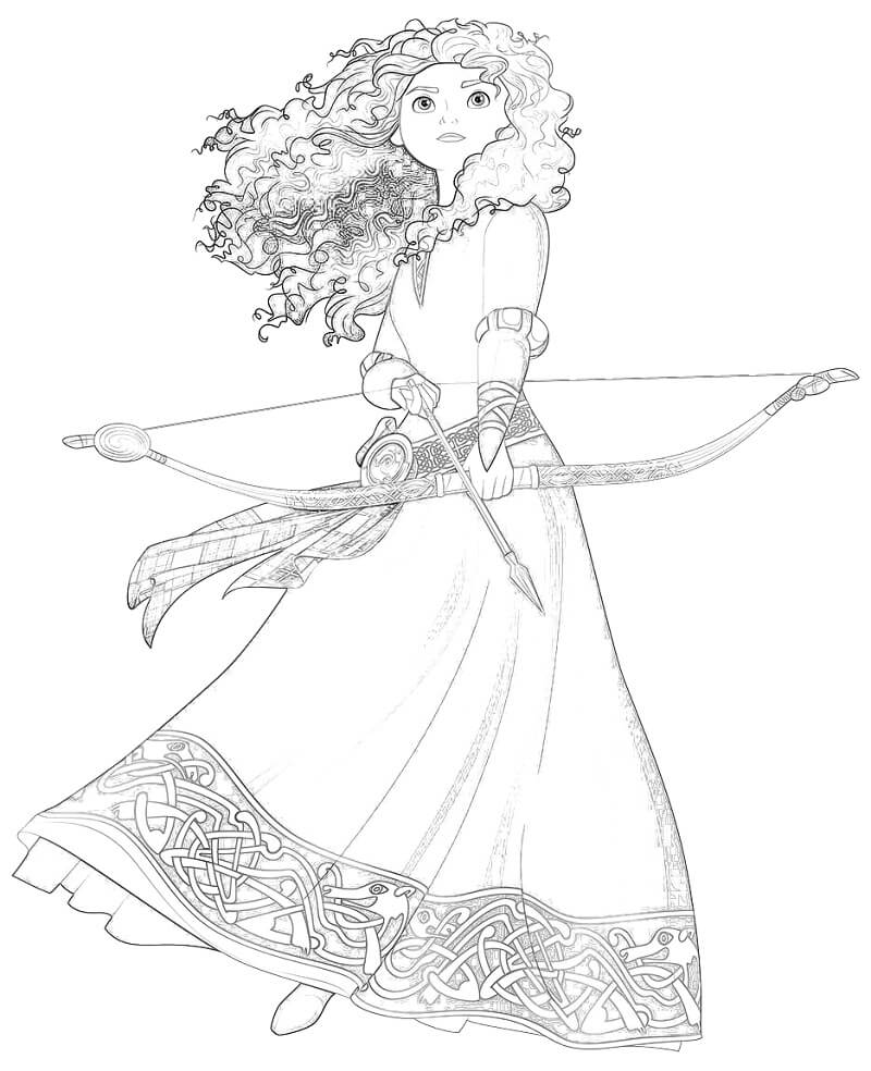 Princesse Merida avec arc et flèche 1
