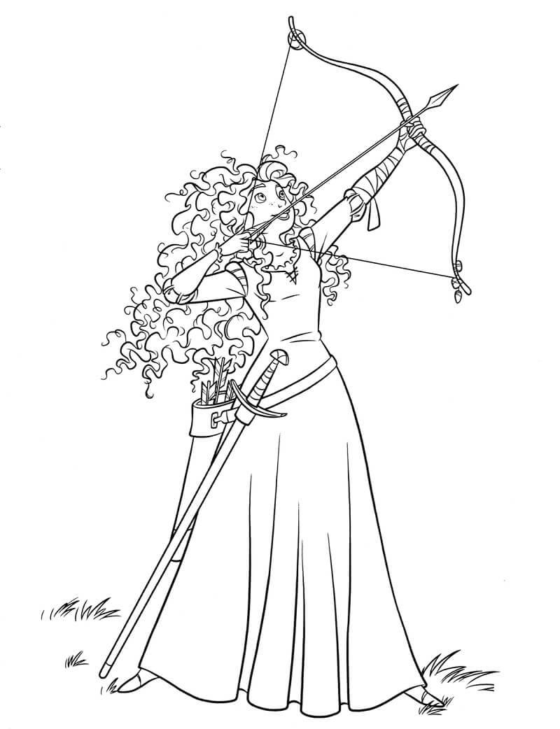 Princesse Merida avec arc et flèche 2