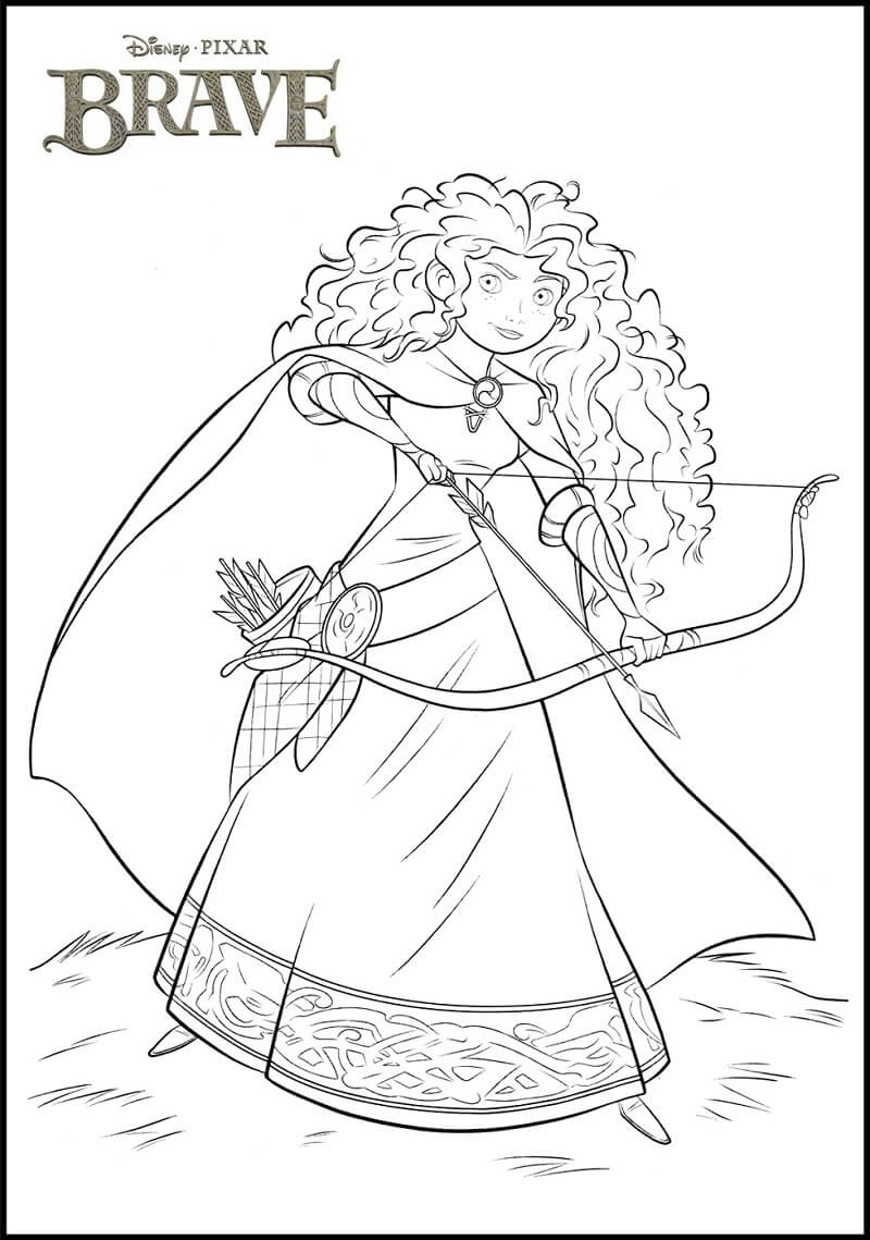 Princesse Merida avec arc et flèche
