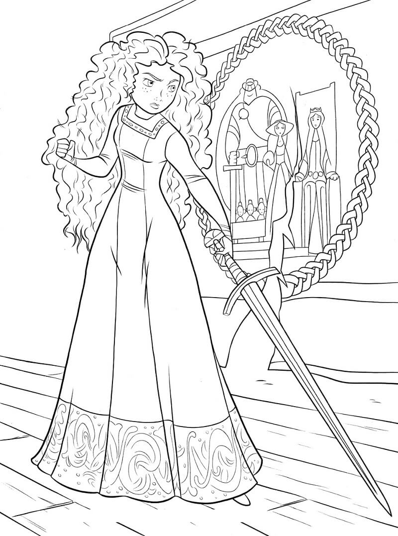 Princesse Merida avec épée