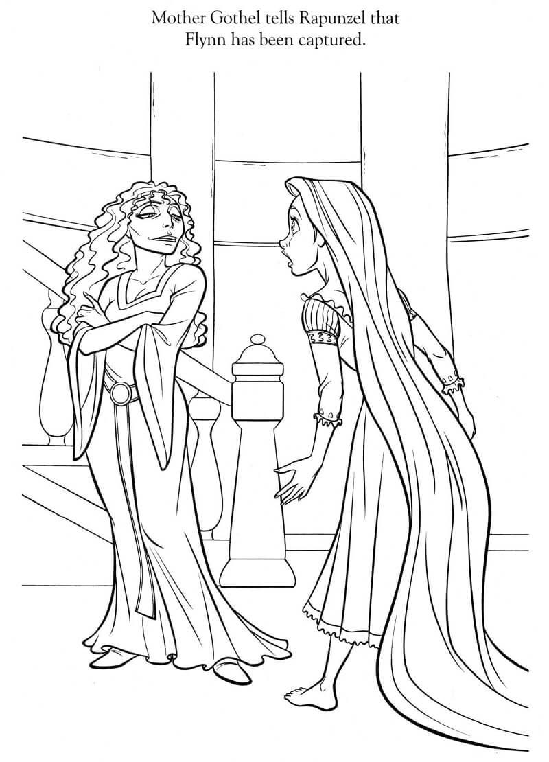 Princesse Raiponce et mère Gothel