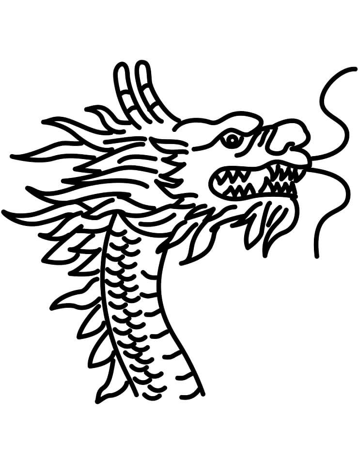 Tête de dragon chinois
