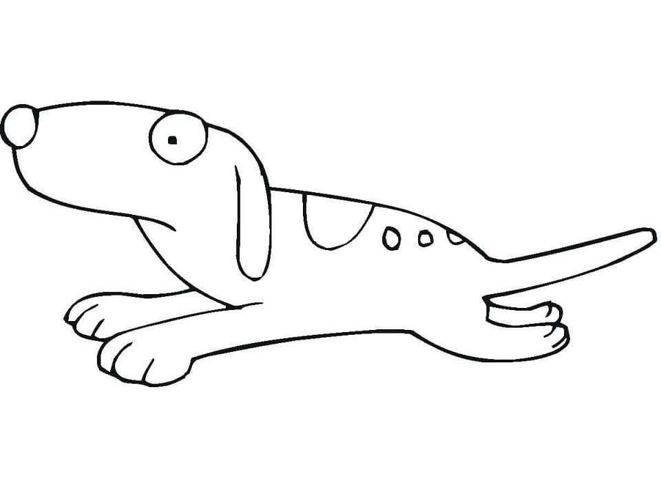 caricature d'un chien en mouvement