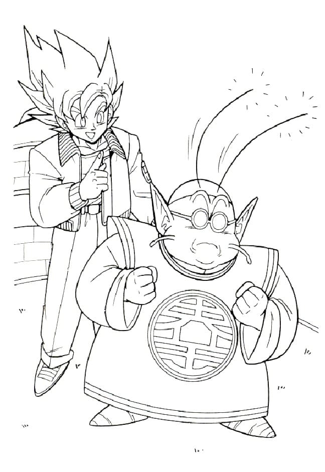Goku et Kaiô du Nord Dragon Ball Z