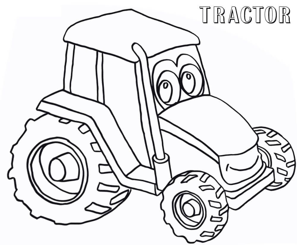 Tracteur de dessin animé